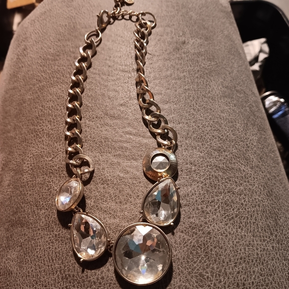 paparazzi Jewelry - Paparazzi Gold and Silver Vintage-Inspired Necklace with Crystal Accents
